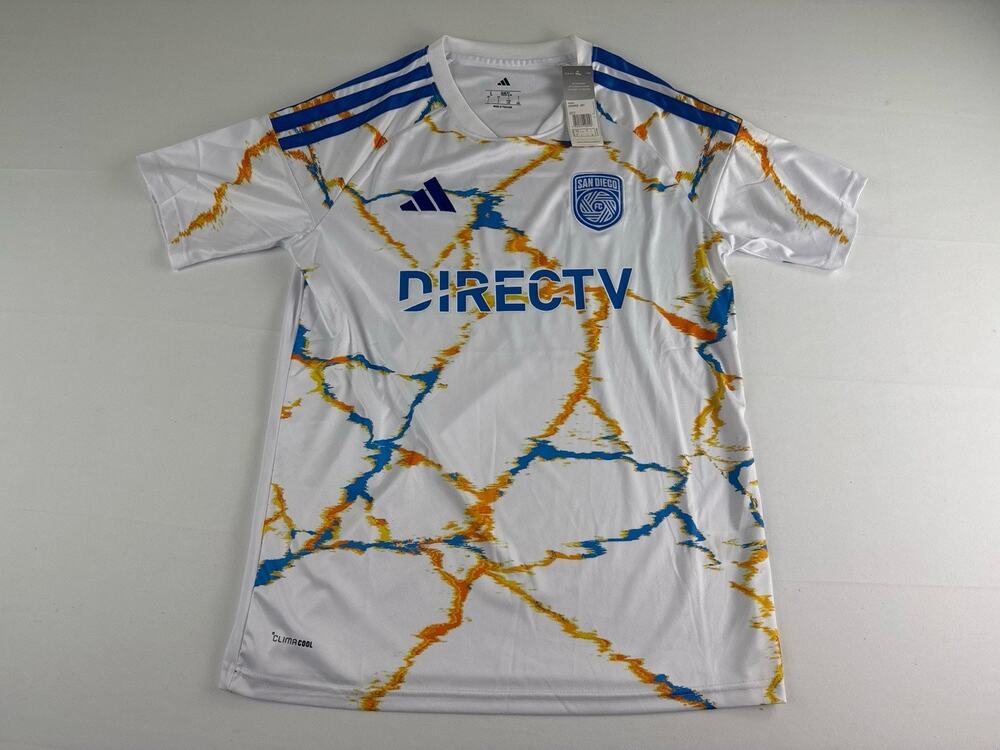 NWT Seattle Sounders Adidas Climacool Jersey Mens L Slim Fit White MLS